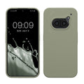 kwmobile Hülle kompatibel mit Nothing Phone 2a / Phone 2a Plus Hülle - Silikon Handy Case - Handyhülle weiche Oberfläche - kabelloses Laden - Graugrün Graugrün  