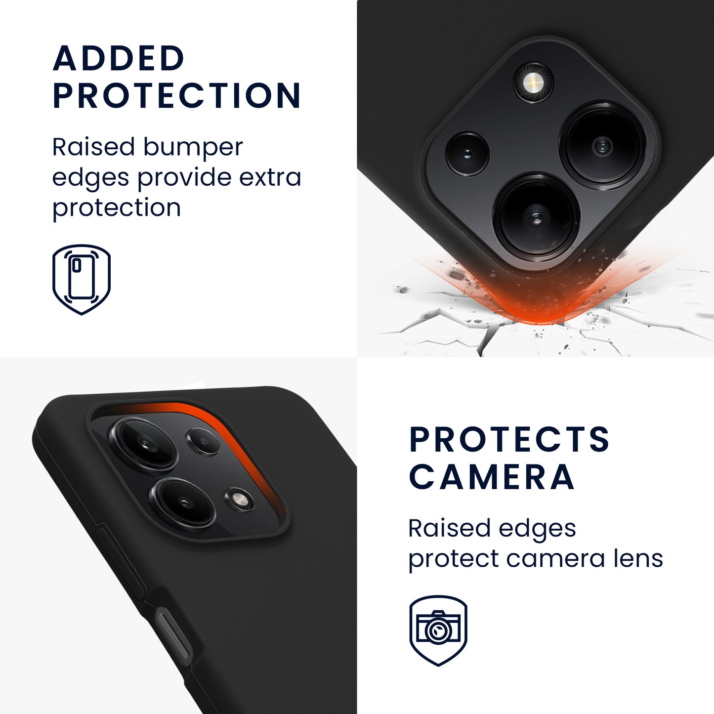kwmobile Handyhülle für Xiaomi Redmi Note 13 4G - Case - Kabelloses Laden - Schutzhülle Cover