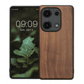 Holzhülle mit TPU Bumper für Xiaomi Redmi Note 13 Pro 4G Walnussholz