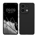 kwmobile Handyhülle kompatibel mit Xiaomi Redmi Note 13 4G Hülle - Handy Case aus weichem Silikon in Schwarz matt Schwarz matt  