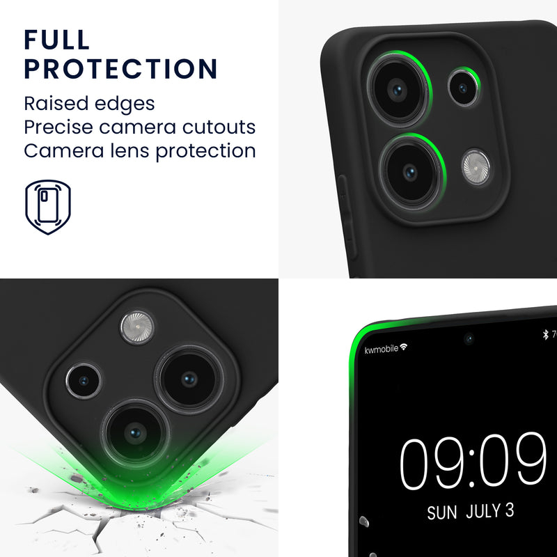 kwmobile Handyhülle für Xiaomi Redmi Note 13 4G Hülle - weiches Handy Silikon Case - Schutzhülle Cover