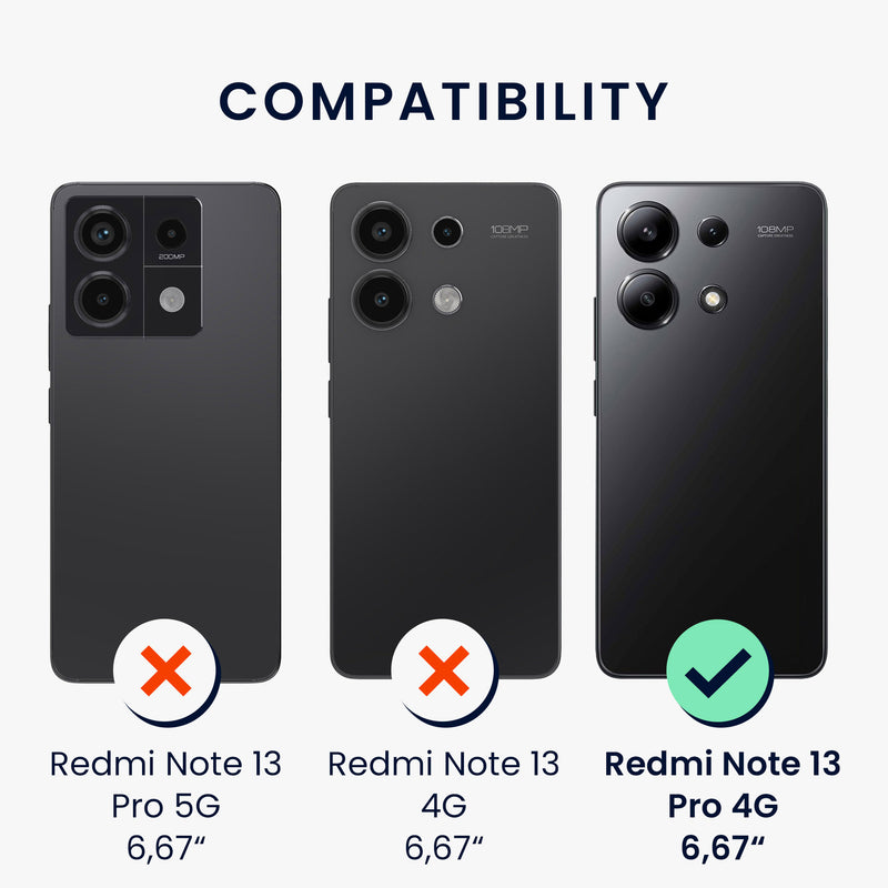 kwmobile Handyhülle für Xiaomi Redmi Note 13 Pro 4G Hülle weiches Handy Silikon Case Schutzhülle Cover