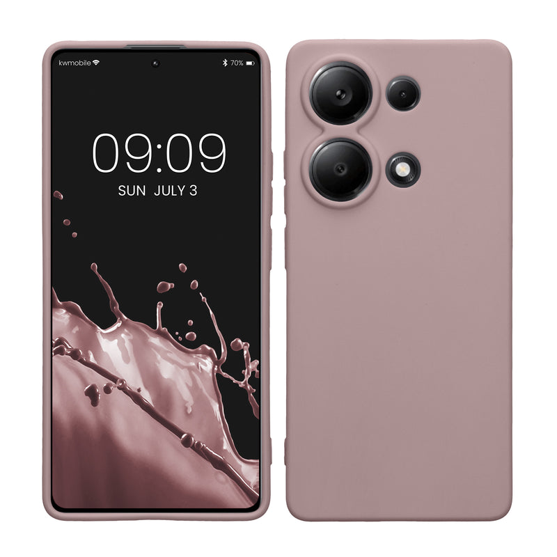 kwmobile Handyhülle kompatibel mit Xiaomi Redmi Note 13 Pro 4G Hülle - Handy Case aus weichem Silikon in Nude Lilac Nude Lilac  