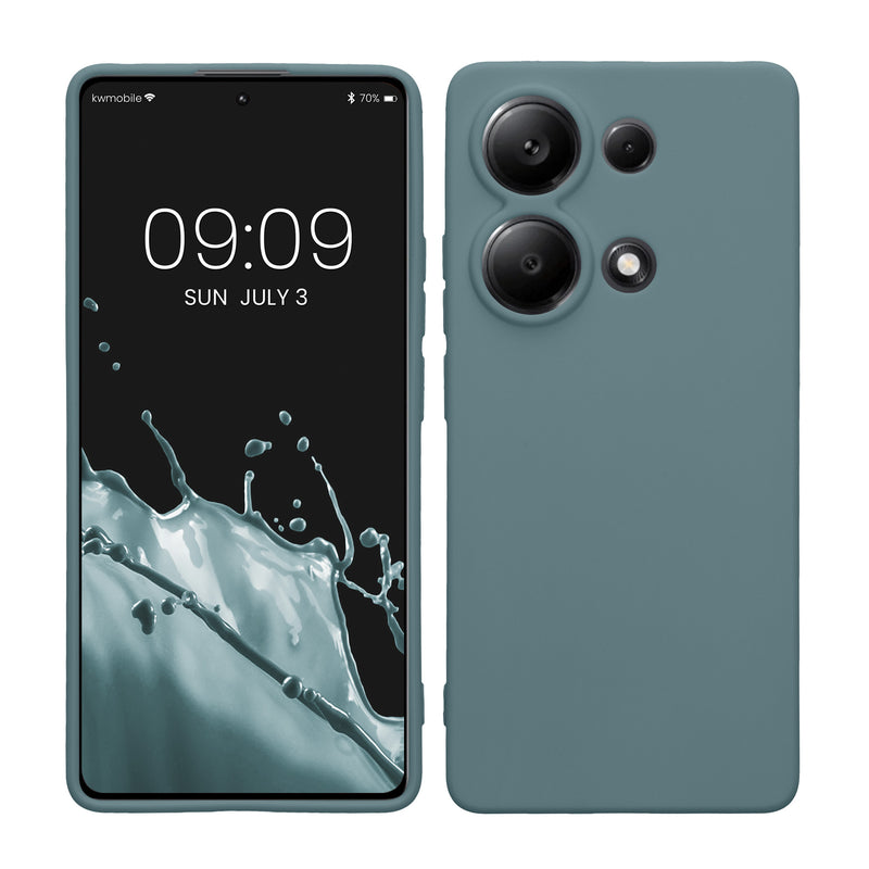 kwmobile Handyhülle kompatibel mit Xiaomi Redmi Note 13 Pro 4G Hülle - Handy Case aus weichem Silikon in Arctic Night Arctic Night  