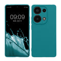 kwmobile Handyhülle kompatibel mit Xiaomi Redmi Note 13 Pro 4G Hülle - Handy Case aus weichem Silikon in Petrol matt Petrol matt  