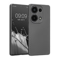 kwmobile Handyhülle kompatibel mit Xiaomi Redmi Note 13 Pro 4G Hülle - weiche Silikon Case metallisch schimmernd in Metallic Grau Metallic Grau  