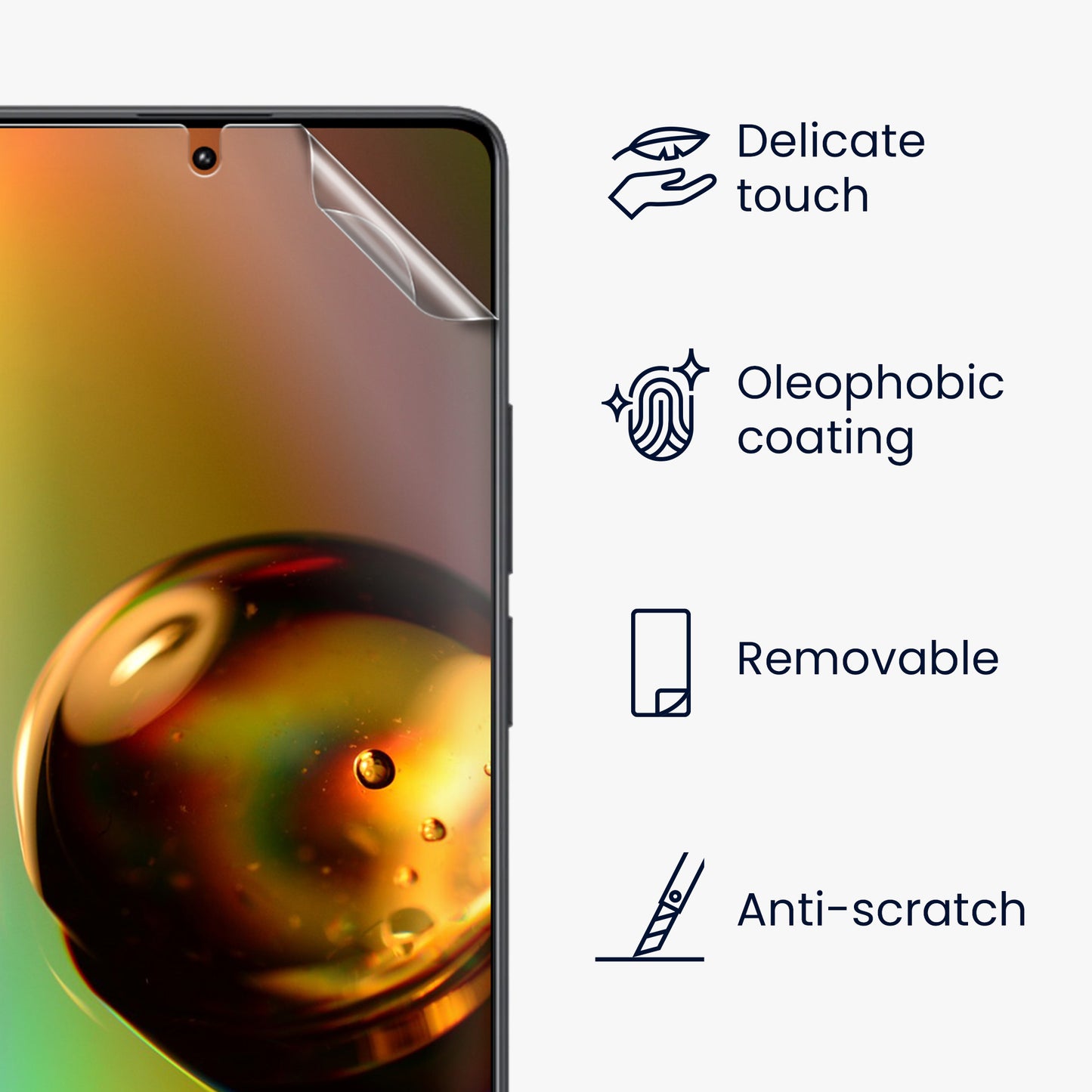 3x Folie kristallklar für Xiaomi Redmi Note 13 Pro 4G