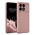 kwmobile Handyhülle kompatibel mit Xiaomi Poco X6 Pro 5G Hülle - weiche Silikon Case metallisch schimmernd in Metallic Rosegold Metallic Rosegold  
