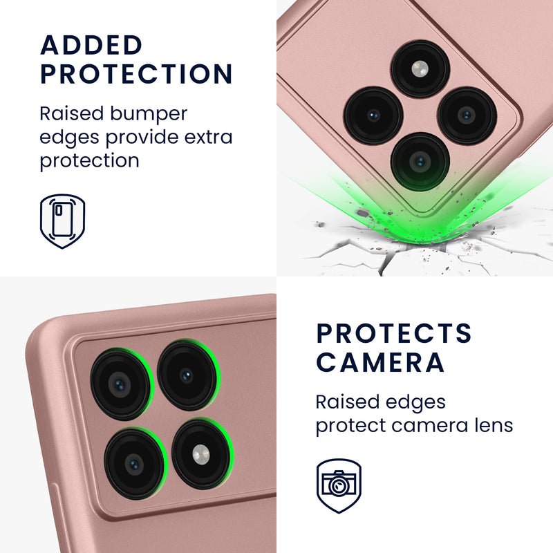 kwmobile Handyhülle für Xiaomi Poco X6 Pro 5G Hülle - weiche Silikon Case Schutzhülle Cover