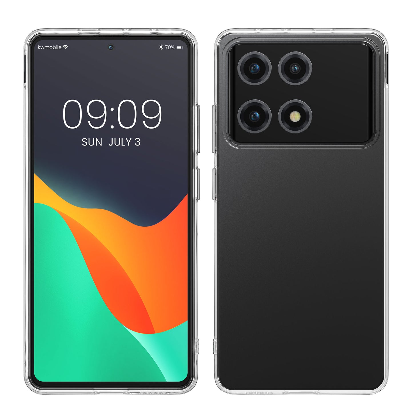 kwmobile Hülle kompatibel mit Xiaomi Poco X6 Pro 5G - Silikon Handyhülle transparent - Handy Case in Transparent Transparent  