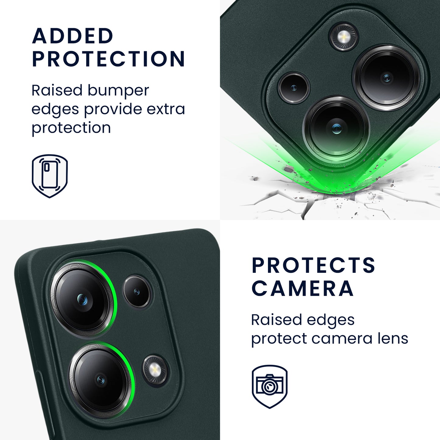 kwmobile Handyhülle für Xiaomi Poco M6 Pro (4G) Hülle - weiche Silikon Case metallisch schimmernd - Schutzhülle Cover