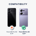 kwmobile Handyhülle für Xiaomi Poco M6 Pro (4G) Hülle - weiche Silikon Case metallisch schimmernd - Schutzhülle Cover