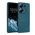kwmobile Handyhülle kompatibel mit Xiaomi Poco M6 Pro (4G) Hülle - weiche Silikon Case metallisch schimmernd in Metallic Karibikblau Metallic Karibikblau  