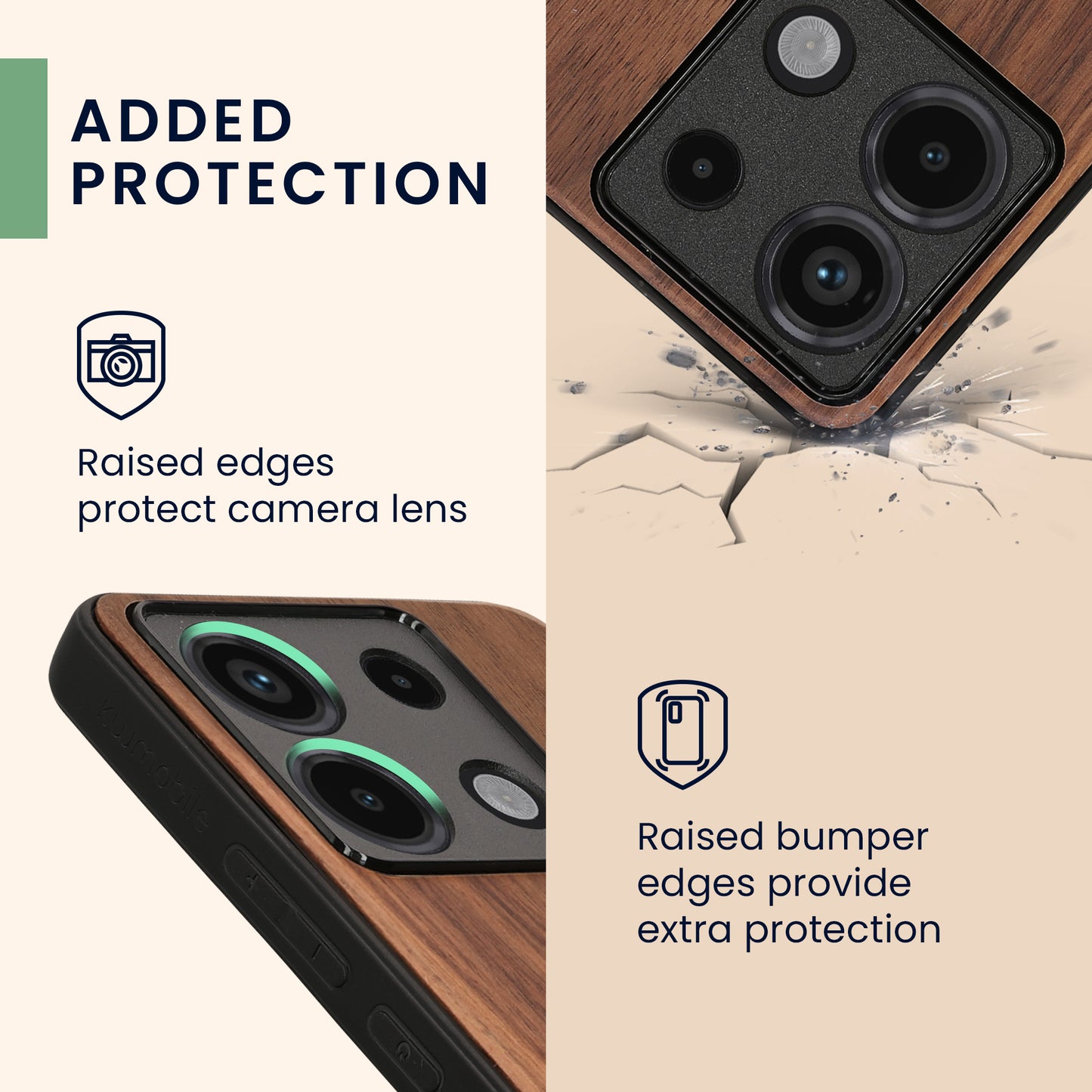 kwmobile Hülle kompatibel mit Xiaomi Redmi Note 13 Pro 5G / Poco X6 5G Hülle - Handy Cover - TPU Handyhülle Kompass Vintage