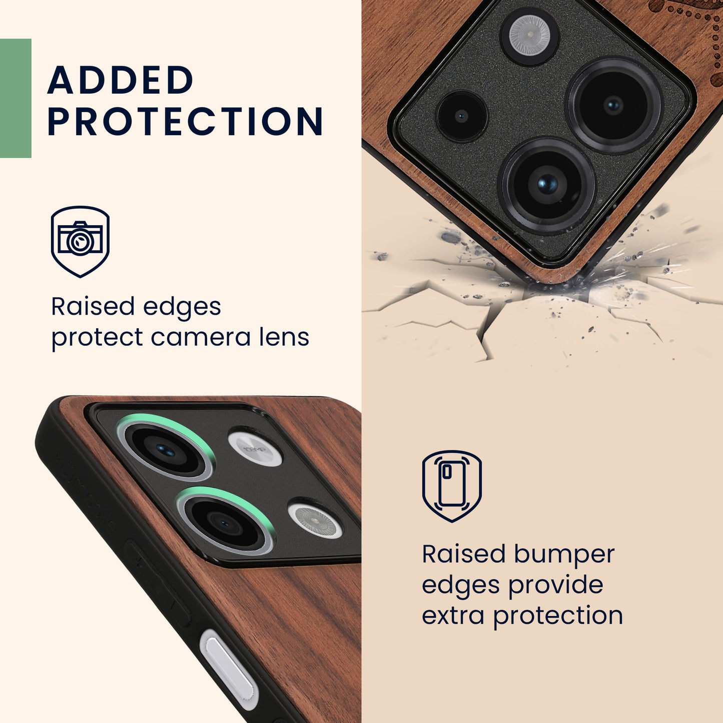 kwmobile Hülle kompatibel mit Xiaomi Redmi Note 13 5G Handy Cover TPU Handyhülle Vintage