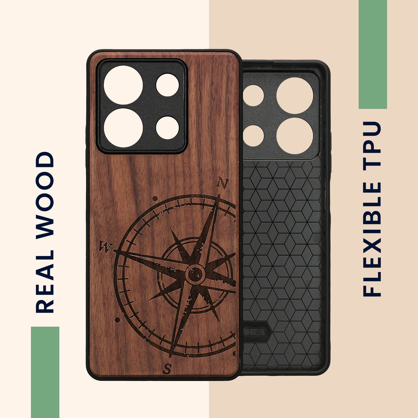 kwmobile Hülle kompatibel mit Xiaomi Redmi Note 13 5G Handy Cover TPU Handyhülle Vintage