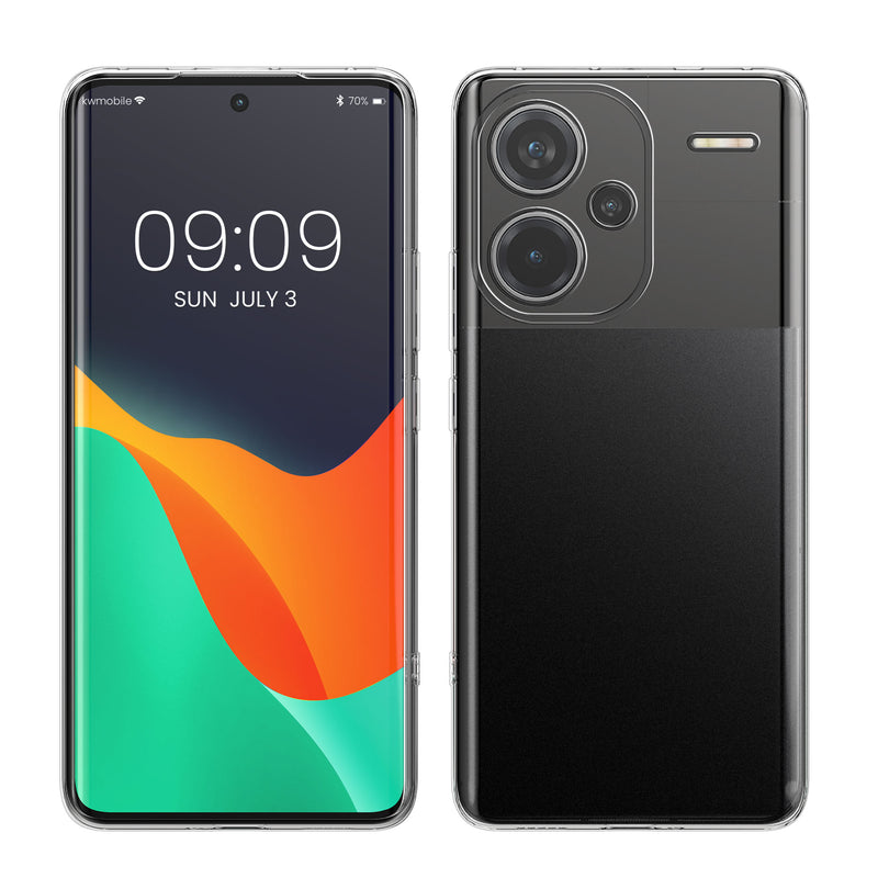 kwmobile Hülle kompatibel mit Xiaomi Redmi Note 13 Pro+ 5G / Redmi Note 13 Pro Plus 5G - Silikon Handyhülle transparent - Handy Case in Transparent Transparent  