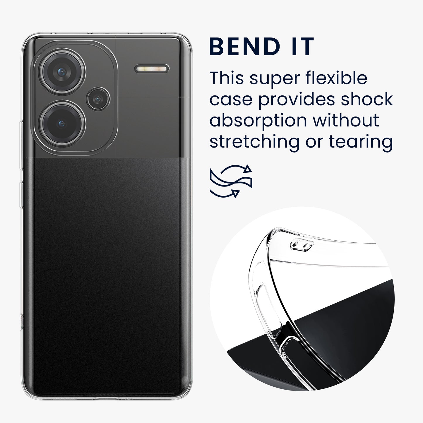 Crystal TPU Hülle für Xiaomi Redmi Note 13 Pro+ 5G / Redmi Note 13 Pro Plus 5G Transparent
