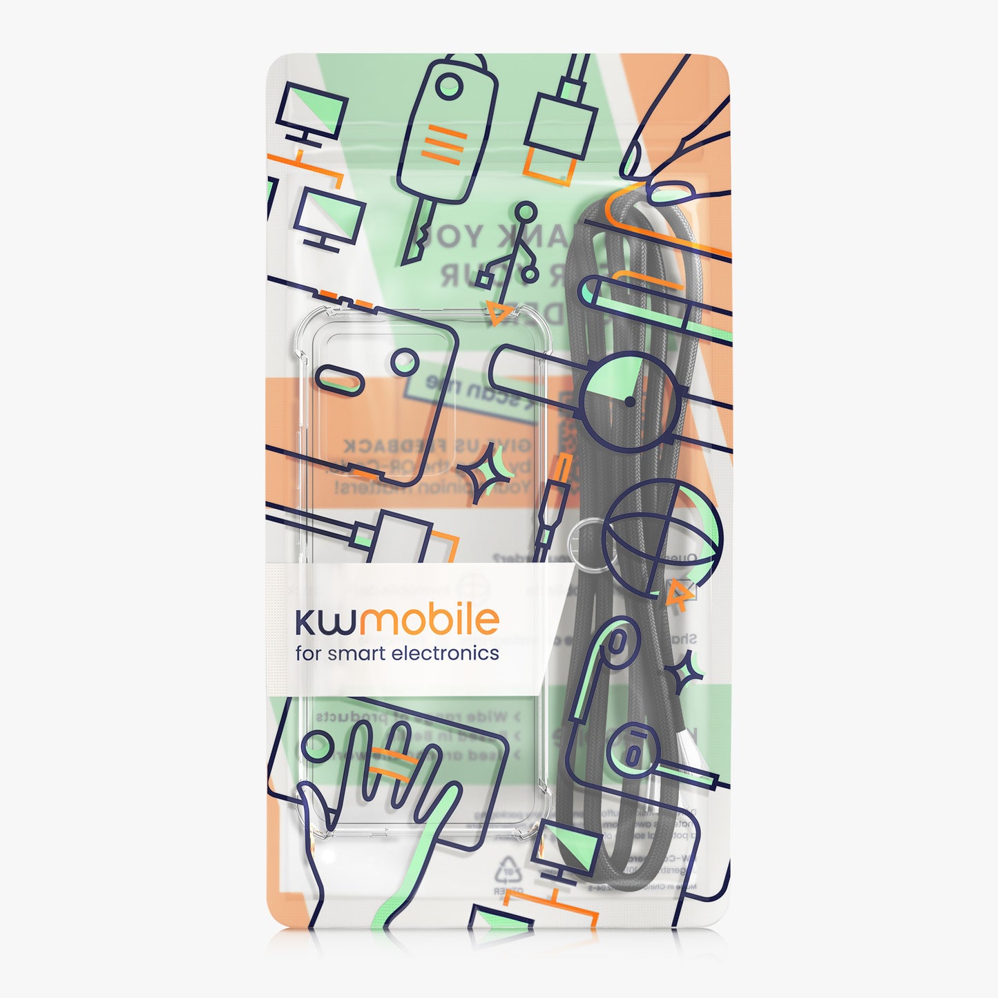 kwmobile Necklace Case kompatibel mit Xiaomi Redmi Note 13 4G Hülle