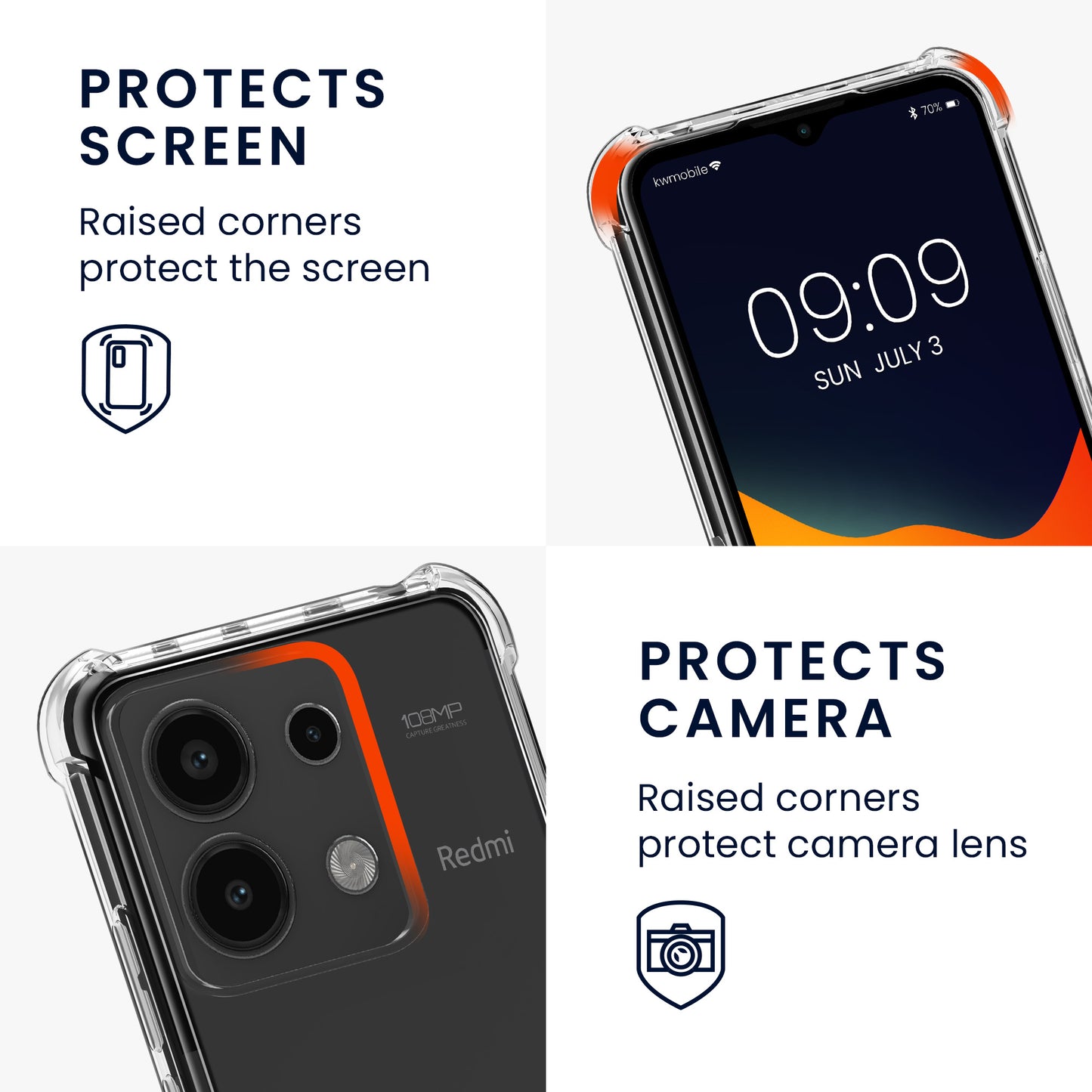 kwmobile Necklace Case kompatibel mit Xiaomi Redmi Note 13 4G Hülle