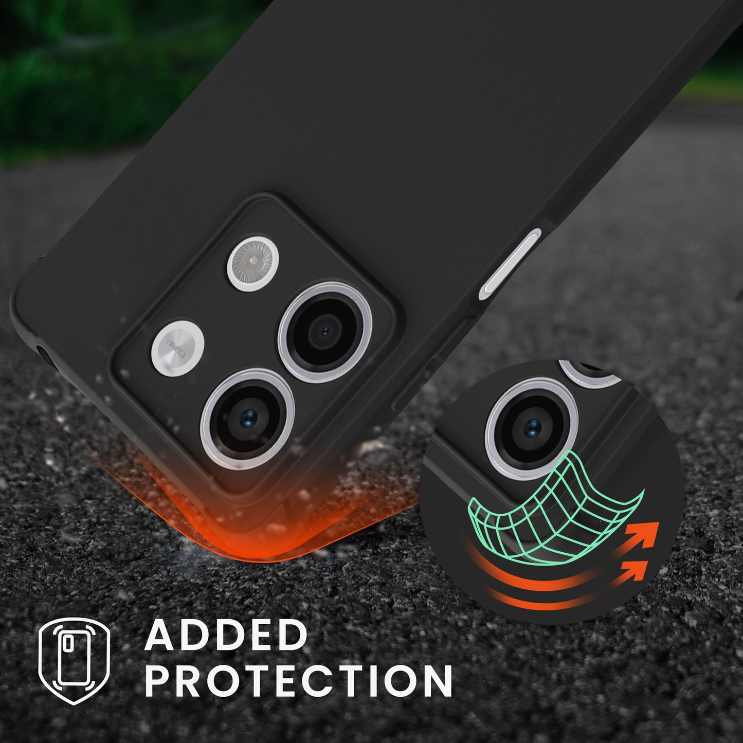 kwmobile Necklace Case kompatibel mit Xiaomi Redmi Note 13 5G Hülle - Cover mit Kordel zum Umhängen - Silikon Schutzhülle