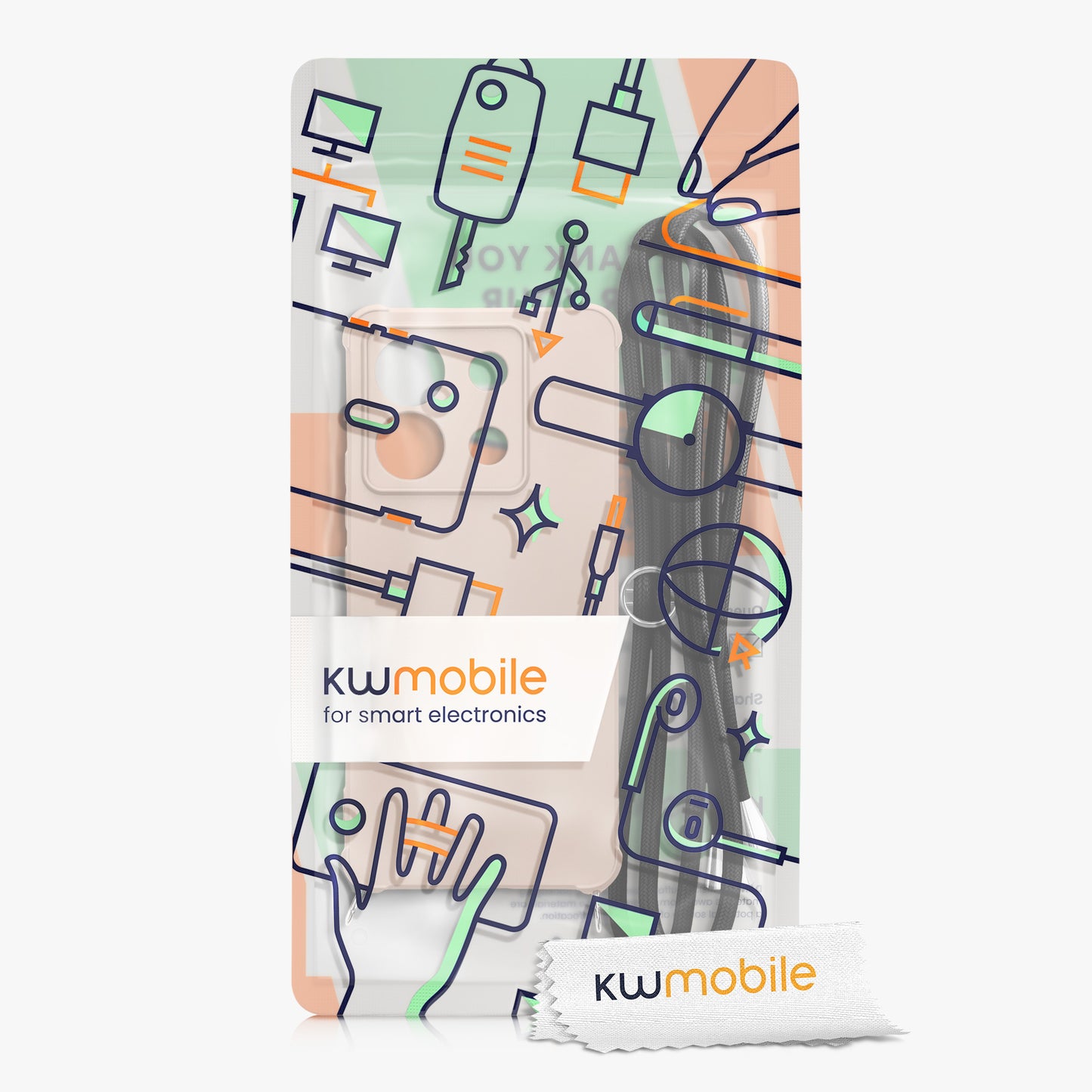 kwmobile Necklace Case kompatibel mit Xiaomi Redmi Note 13 Pro 5G / Poco X6 5G Hülle - Cover mit Kordel zum Umhängen - Silikon Schutzhülle