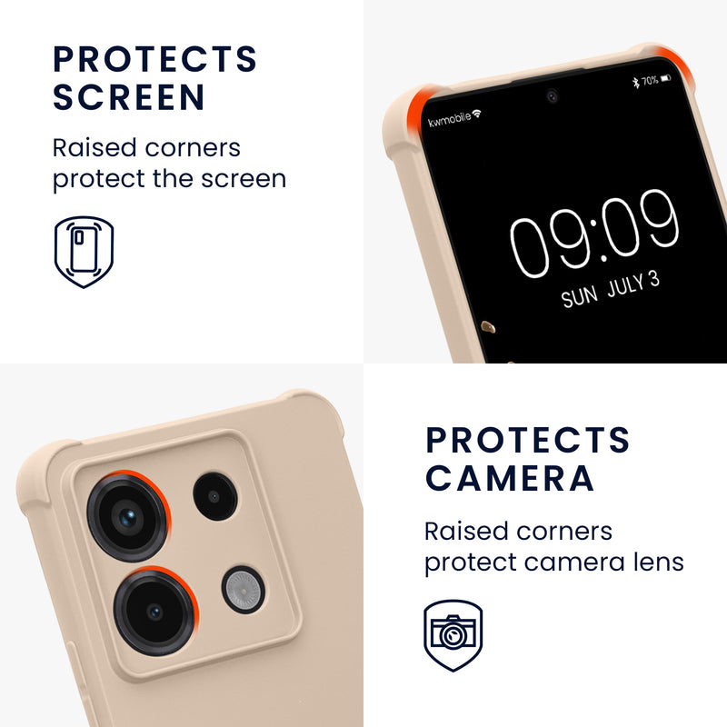 kwmobile Necklace Case kompatibel mit Xiaomi Redmi Note 13 Pro 5G / Poco X6 5G Hülle - Cover mit Kordel zum Umhängen - Silikon Schutzhülle