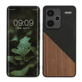 kwmobile Hülle kompatibel mit Xiaomi Redmi Note 13 Pro+ 5G / Redmi Note 13 Pro Plus 5G - Handyhülle - Handy Schutzhülle - Smartphone Cover - Dunkelbraun Schwarz Dunkelbraun  [dsg01]