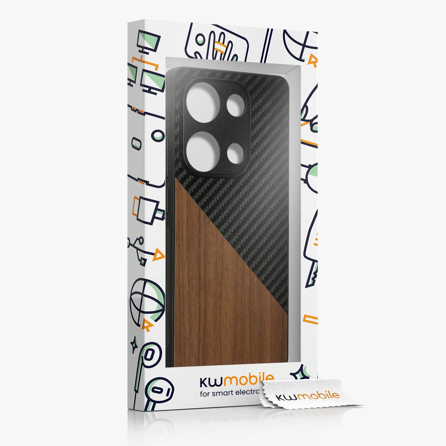 kwmobile Hülle kompatibel mit Xiaomi Redmi Note 13 Pro 4G - Handyhülle - Handy Schutzhülle - Smartphone Cover