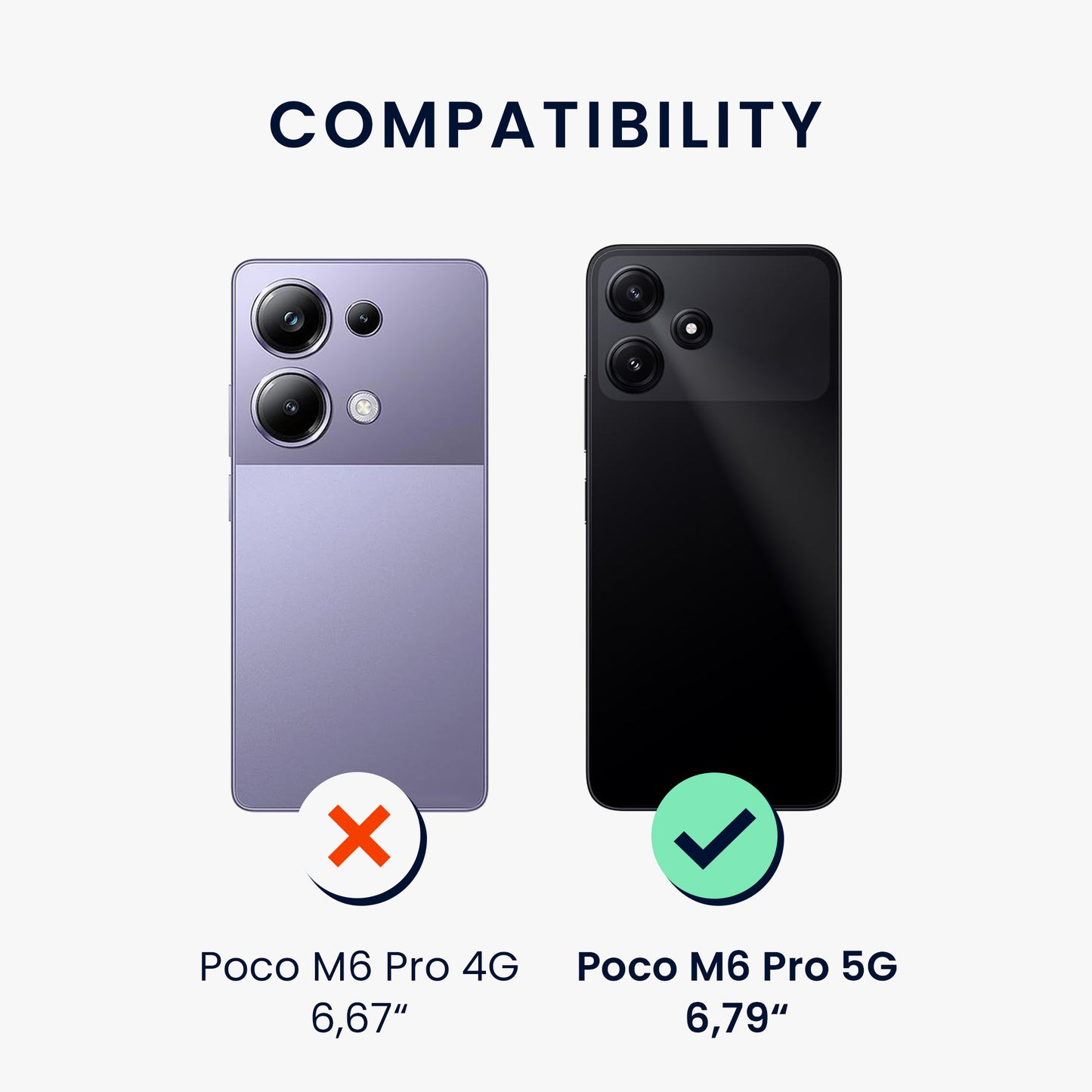 3x Folie kristallklar für Xiaomi Poco M6 Pro 5G