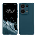 kwmobile Slim Case kompatibel mit Xiaomi Redmi Note 13 Pro 4G Hülle - Handyhülle aus Silikon in Petrol matt Petrol matt  