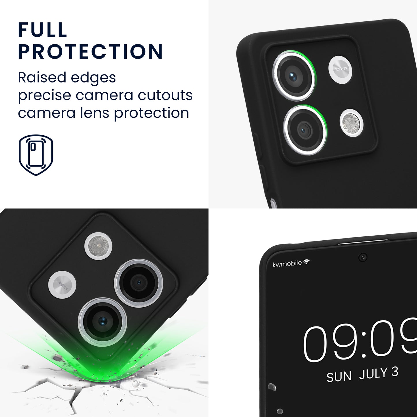 kwmobile Slim Case kompatibel mit Xiaomi Redmi Note 13 5G Hülle - Handyhülle aus Silikon
