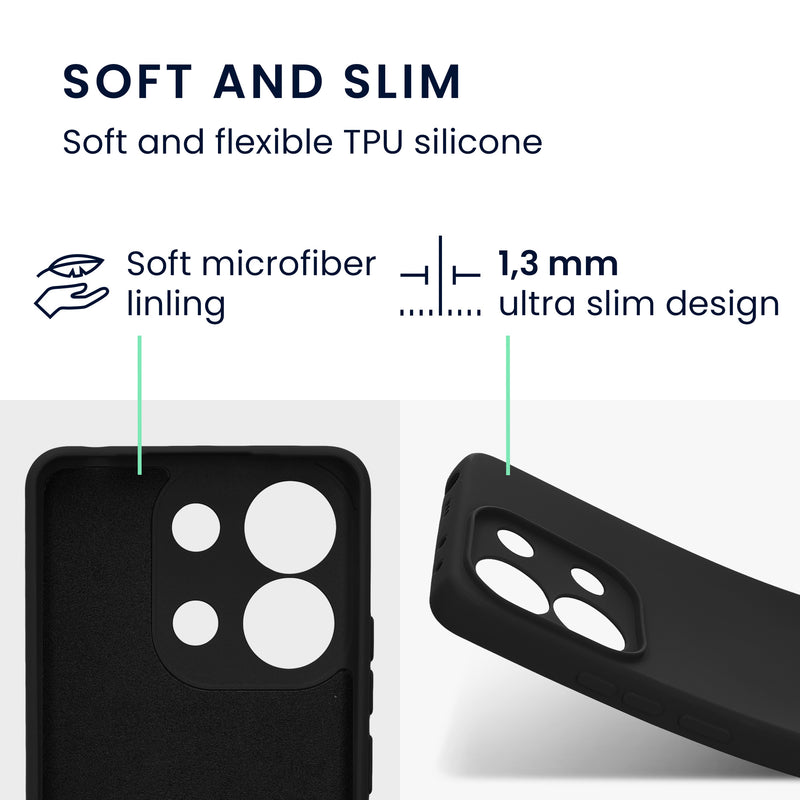 kwmobile Slim Case kompatibel mit Xiaomi Redmi Note 13 4G Hülle - Handyhülle aus Silikon
