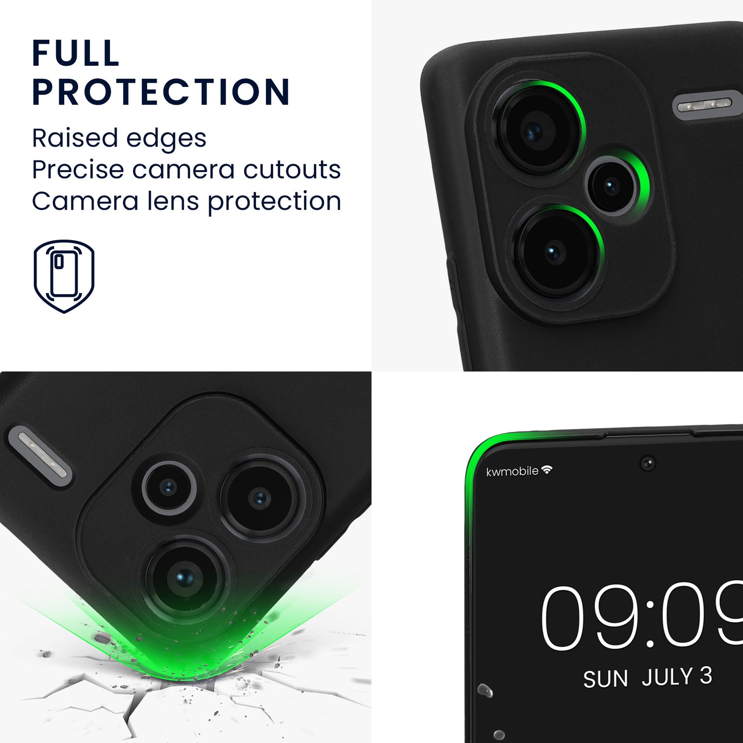kwmobile Handyhülle für Xiaomi Redmi Note 13 Pro+ 5G / Redmi Note 13 Pro Plus 5G Hülle - weiches Handy Silikon Case - Schutzhülle Cover