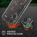 kwmobile Necklace Case kompatibel mit Xiaomi Redmi Note 13 Pro+ 5G / Redmi Note 13 Pro Plus 5G Hülle Silikon Cover mit Handykette Transparent Kirschblütenblätter