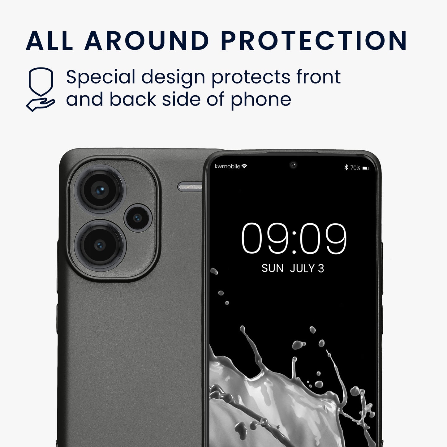 kwmobile Handyhülle für Xiaomi Redmi Note 13 Pro+ 5G / Redmi Note 13 Pro Plus 5G Hülle - weiche Silikon Case - Schutzhülle Cover