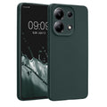 kwmobile Handyhülle kompatibel mit Xiaomi Redmi Note 13 4G Hülle - weiche Silikon Case metallisch schimmernd in Metallic Petrol Metallic Petrol  