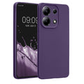 kwmobile Handyhülle kompatibel mit Xiaomi Redmi Note 13 4G Hülle - weiche Silikon Case metallisch schimmernd in Metallic Blauviolett Metallic Blauviolett  