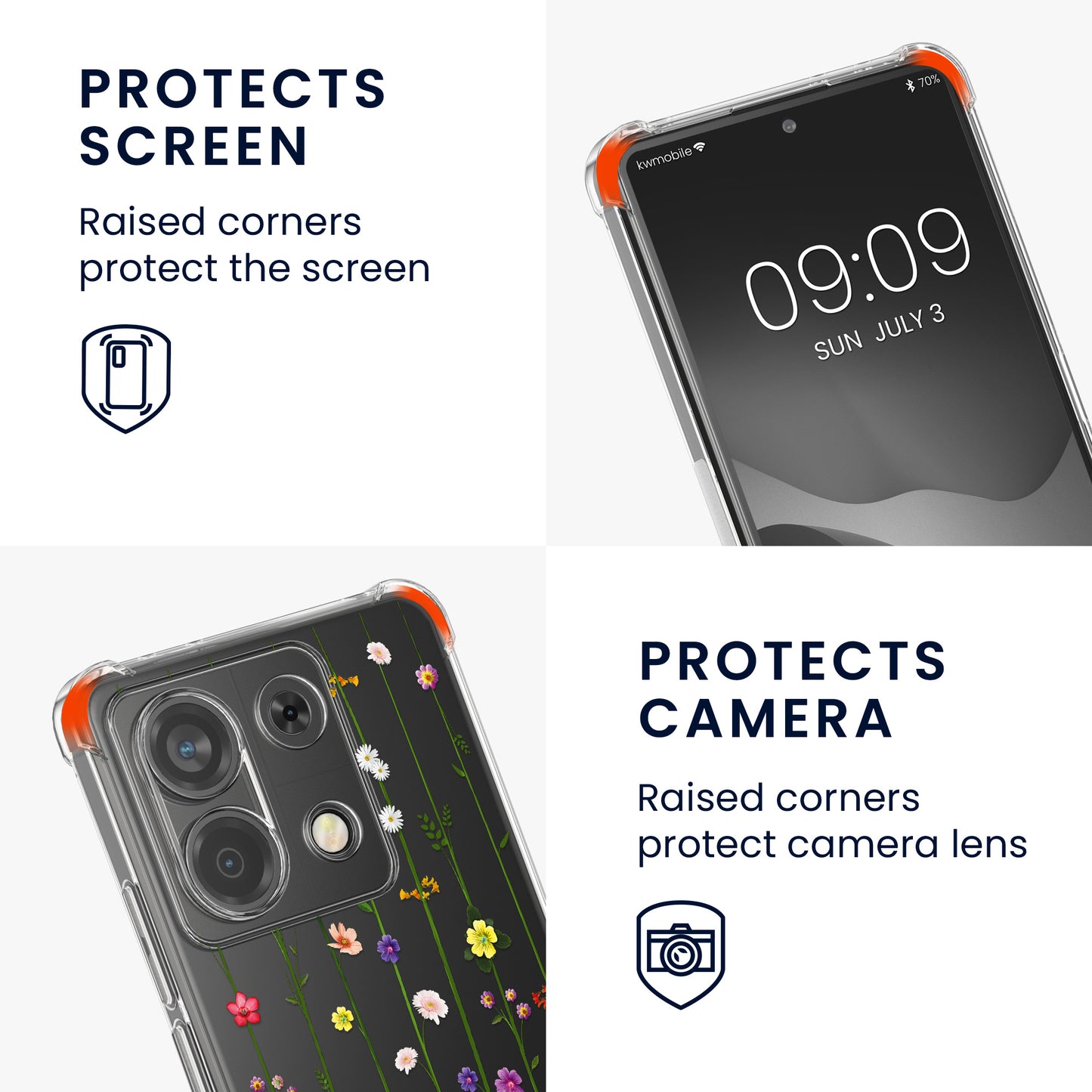 kwmobile Necklace Case kompatibel mit Xiaomi Redmi Note 13 Pro 5G / Poco X6 5G Hülle Silikon Cover