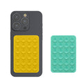 kwmobile 2x Silikon Saugnapf Handyhalterung - Handy Halter selbstklebend - 5,5 x 8cm - Universal Halterung für Handyhüllen - Kompatibel mit iPhone und Android - Gelb Türkis Gelb  