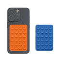 kwmobile 2x Silikon Saugnapf Handyhalterung - Handy Halter selbstklebend - 5,5 x 8cm - Universal Halterung für Handyhüllen - Kompatibel mit iPhone und Android - Orange Blau Orange  