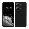 kwmobile Handyhülle kompatibel mit Xiaomi Poco M6 Pro (4G) Hülle - Handy Case aus weichem Silikon in Schwarz Schwarz  