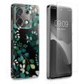 kwmobile Hülle kompatibel mit Xiaomi Redmi Note 13 Pro 5G / Poco X6 5G Handyhülle - Mit Glas Schutzfolie - Kirschblütenblätter