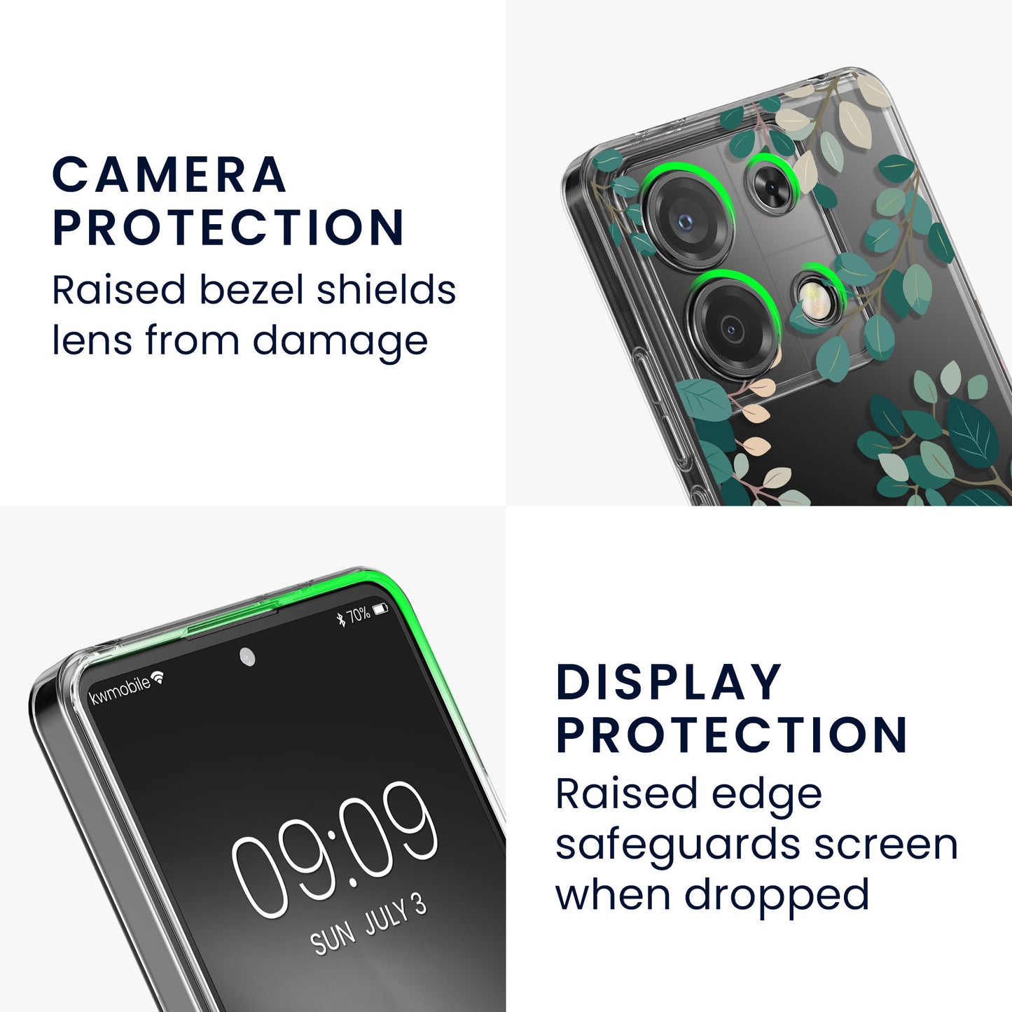 kwmobile Hülle kompatibel mit Xiaomi Redmi Note 13 5G Handyhülle Mit Glas Schutzfolie