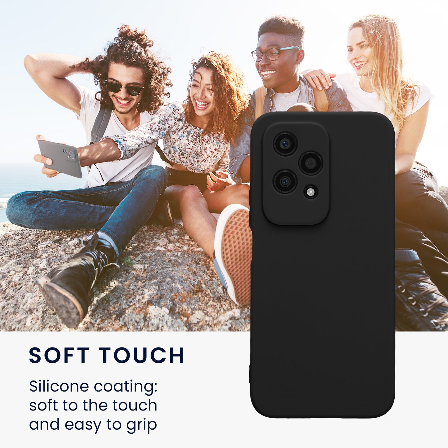 kwmobile Handyhülle für HONOR 200 Lite Hülle weiches Handy Silikon Case Schutzhülle Cover