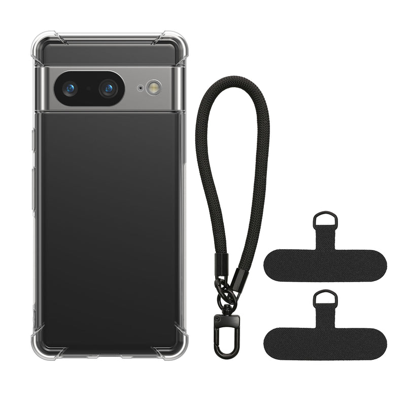 kwmobile Handy Case kompatibel mit Google Pixel 7 Schutzhülle mit Kantenschutz und abnehmbarem Armband inkl. 2 Pads