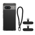 kwmobile Handy Case kompatibel mit Google Pixel 8 Hülle Schutzhülle mit Kantenschutz und abnehmbarem Armband inkl. 2 Pads