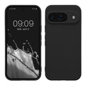 kwmobile Handyhülle kompatibel mit Google Pixel 9 Hülle - Handy Case aus weichem Silikon in Schwarz matt Schwarz matt  