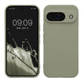 kwmobile Handyhülle kompatibel mit Google Pixel 9 Hülle - Handy Case aus weichem Silikon in Graugrün Graugrün  