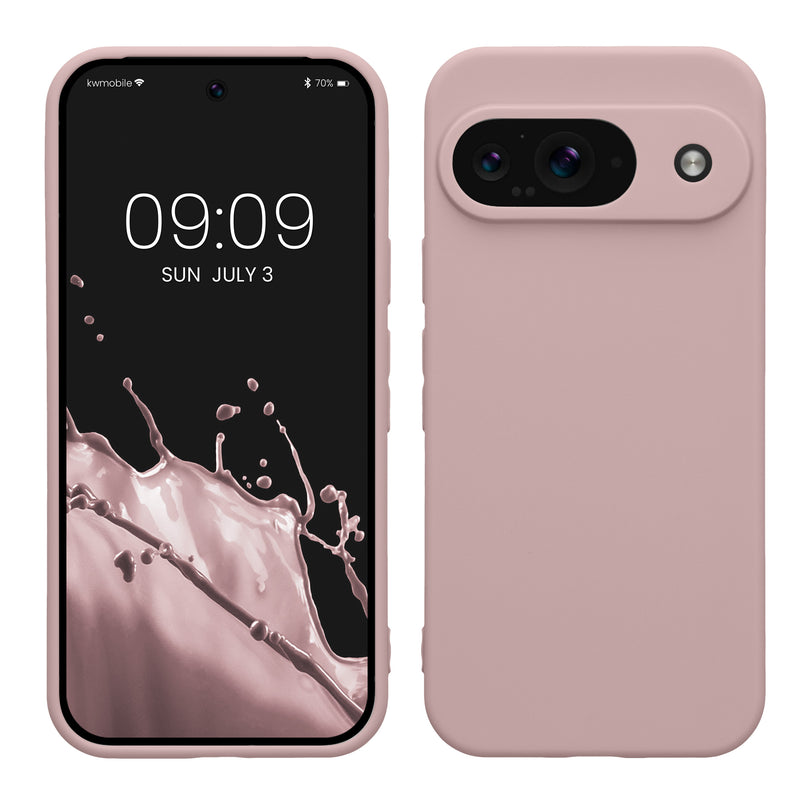 kwmobile Handyhülle kompatibel mit Google Pixel 9 Hülle - Handy Case aus weichem Silikon in Nude Lilac Nude Lilac  